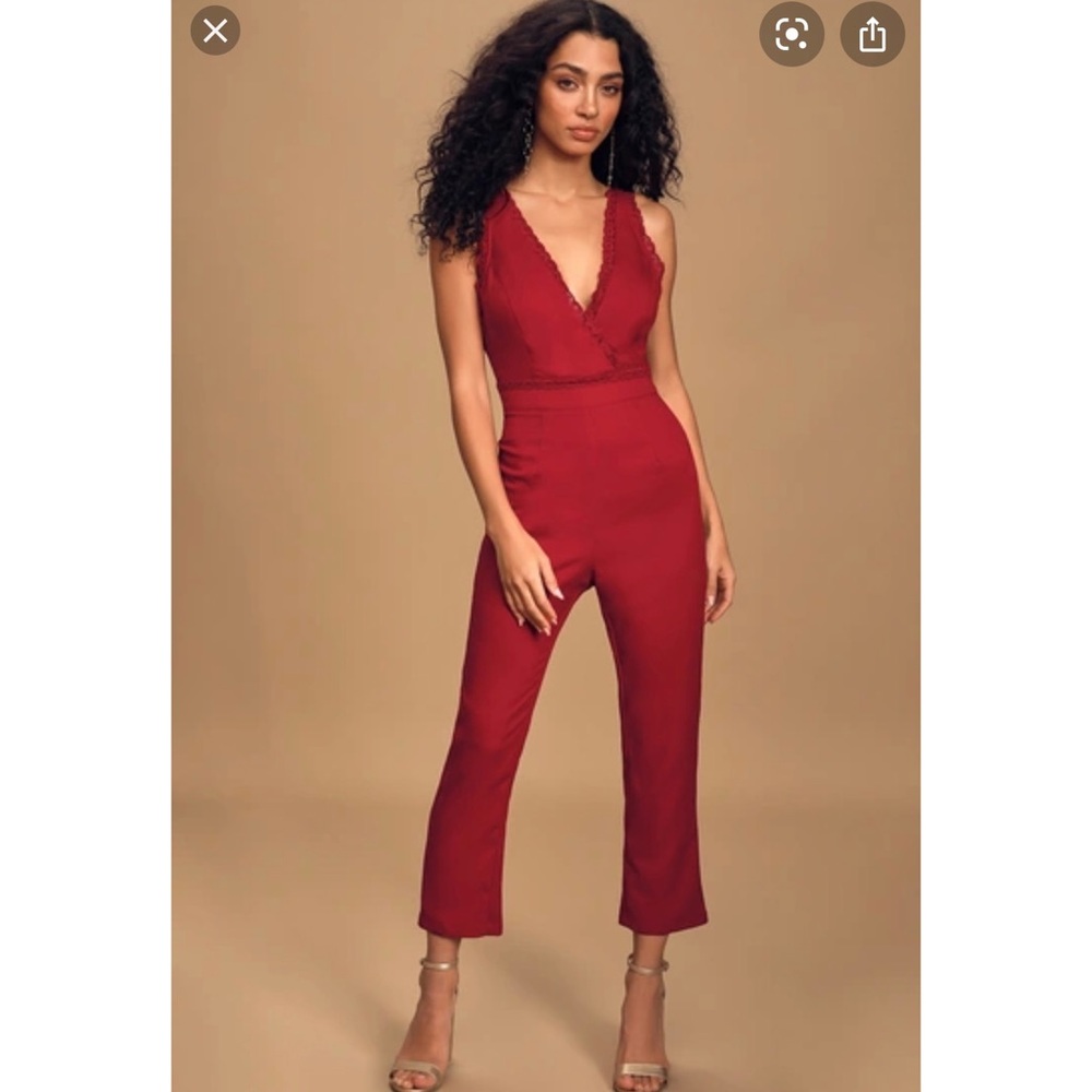 LULUS My Beating Heart Red Jumpsuit